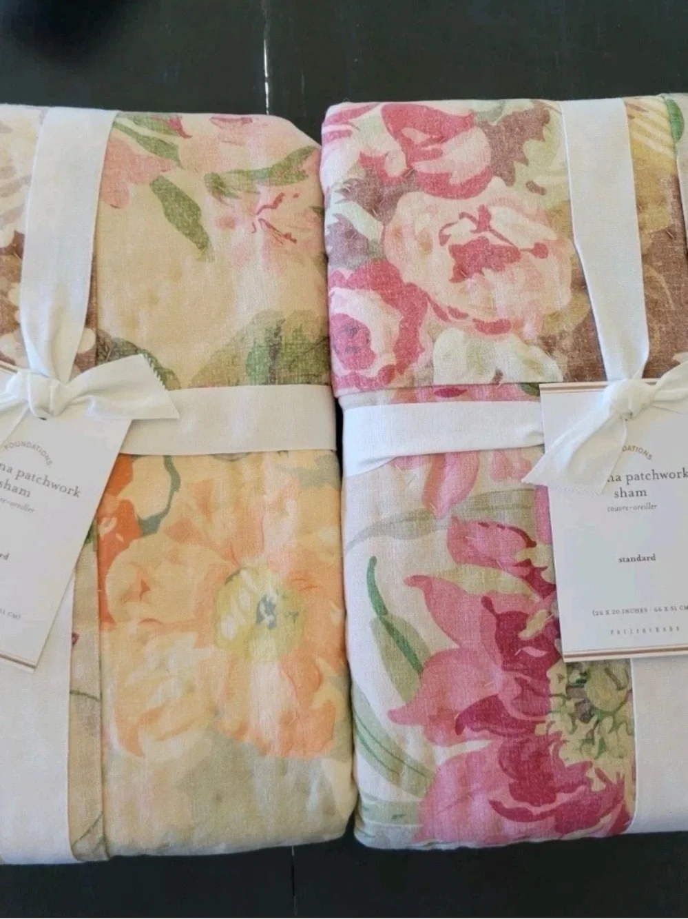 Pottery Barn Carolina Quilt (K) Euro Shams (2) Standard Shams NWT (2)